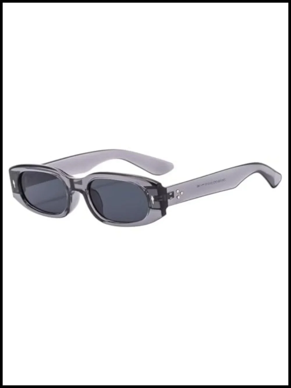 Y2K Retro Rectangle Sunglasses Vintage 90s Narrow Oval Frame UV400